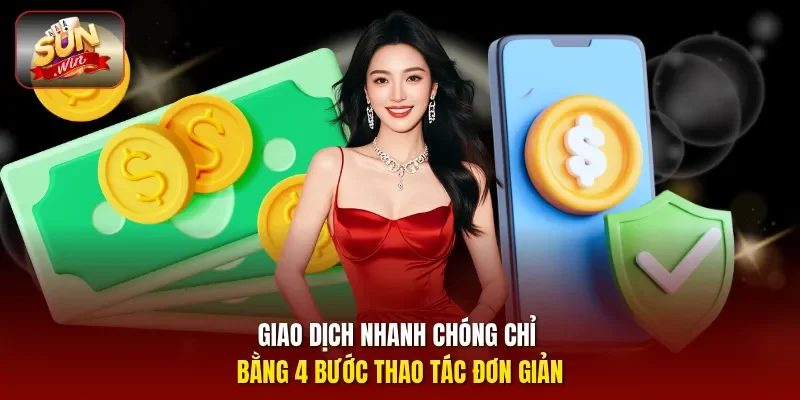 Giao dịch nhanh chóng chỉ bằng 4 bước thao tác đơn giản